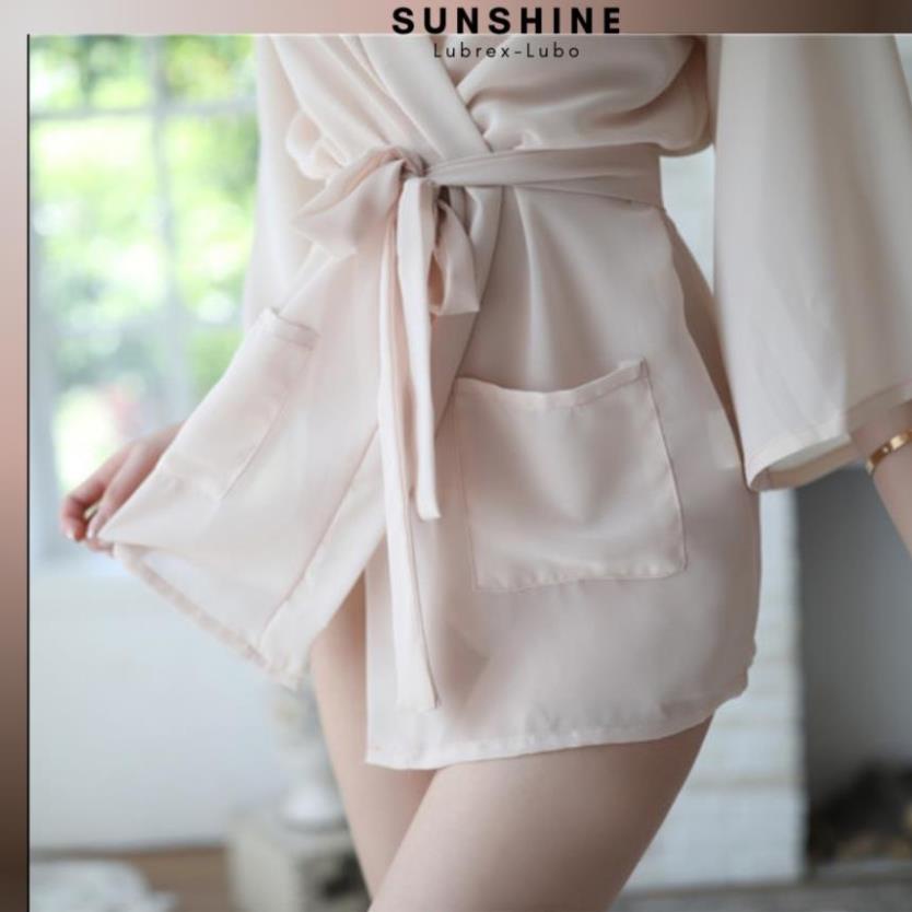 Áo Choàng Ngủ Sexy Voan Mỏng Xuyên Thấu Gợi Cảm SUNSHINE LUBREXLUBO _CN1132 ! Đẹp