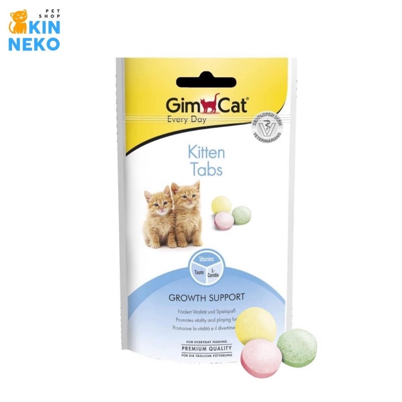 Gimcat Kitten Tabs Vitamin cho mèo con dinh dưỡng tăng cân cho mèo Surica VG03 (40g)