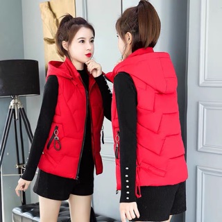 Áo gile phao nữ ( THÁO ĐƯỢC MŨ )