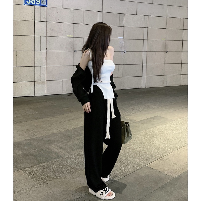 Quần dài ống rộng phong cách Hàn Quốc thời trang dành cho nữ