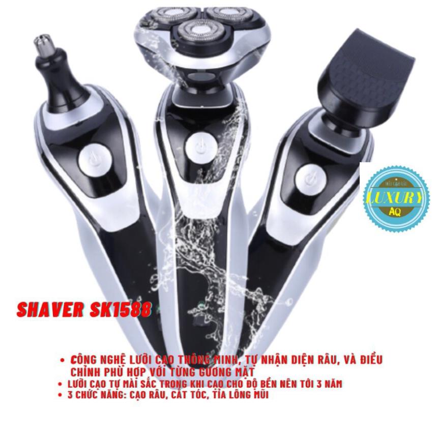 Máy cạo râu đa năng SHAVER SK1588 máy cạo râu thông minh 3 trong 1 chống nước cao cấp (bảo hành 12 tháng)