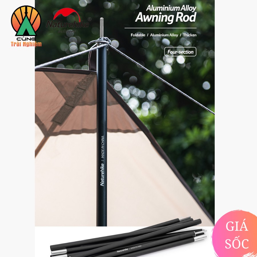 [CHÍNH HÃNG] Bộ Cột Chống Lều, Chống Bạt Naturehike Hợp Kim Nhôm Dày, Vững Chãi Cho Dã Ngoại NH20PJ050