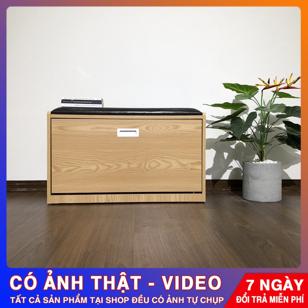 [Ảnh thật/Video] Tủ Giày Thông Minh 3 Tầng Có Ghế Ngồi Có Nệm Da Kích Thước 80x45x30cm