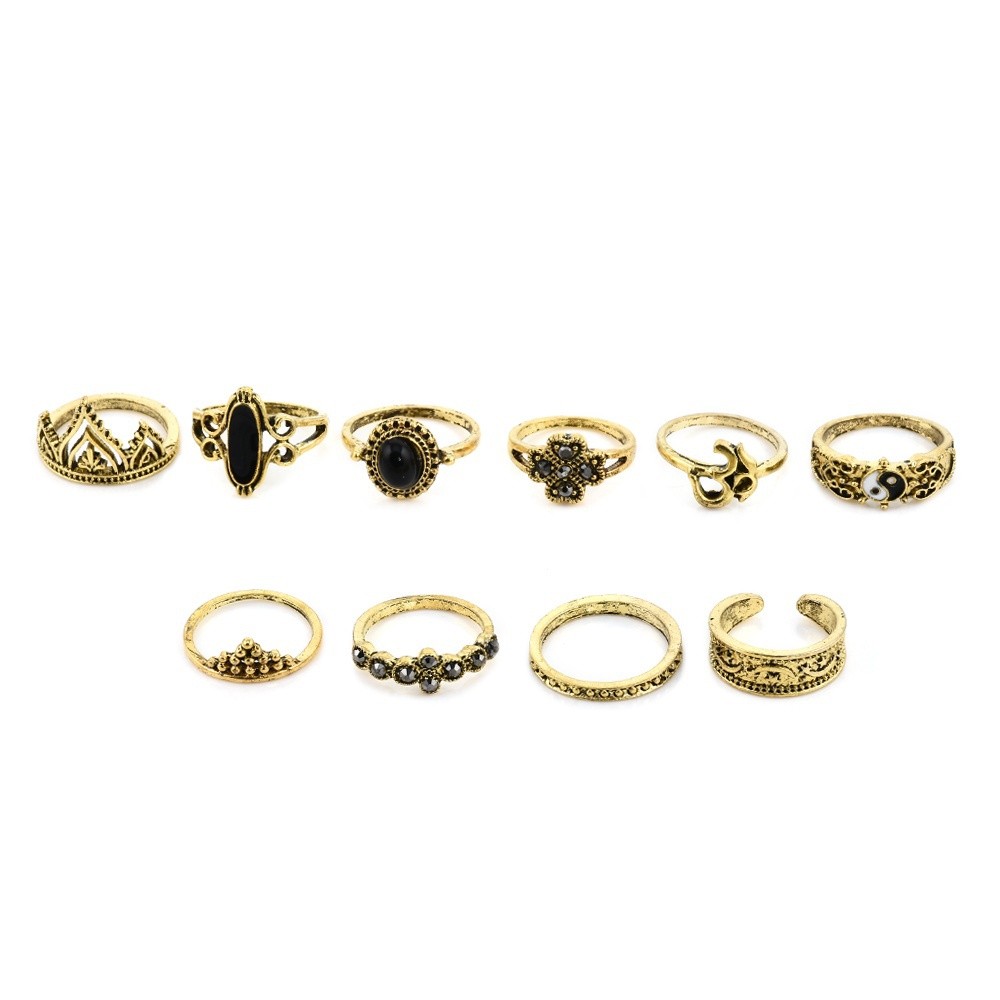 Set 10 Nhẫn Đốt Ngón Tay Phong Cách Boho