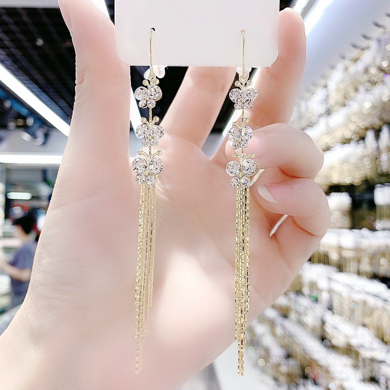 Khuyên tai dáng dài phong cách thời trang Hàn Quốc nữ tính - B17