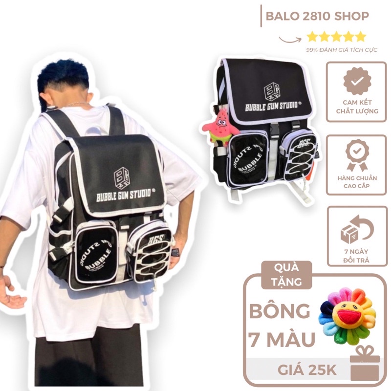 Balo Bubble Gum Studio Thời Trang Nam Nữ Backpack 2810 Shop Balo Đi Học Đi Chơi Ulzzang Unisex