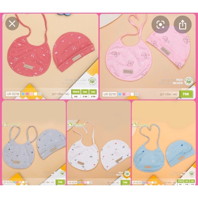 Set mũ yếm petit ualarogo