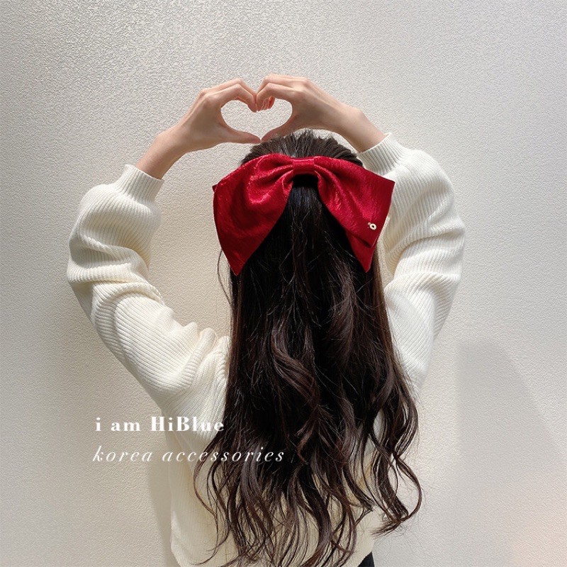 Kẹp tóc nơ xinh bảng to siêu dễ thương - Khăn turban