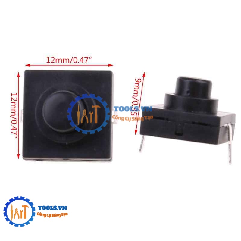 CÔNG TẮC NHẤN GIỮ- CÔNG TẮC ĐÈN PIN 2P 112D 12X12