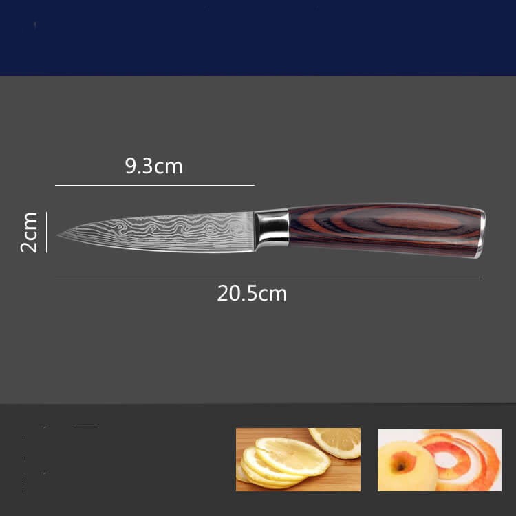 DAO BẾP SASHIMI -DAO BẾP NHẬT THÉP DAMASCUS MÃ ADT115