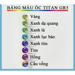 Mâm lửa Titan Gr5 gắn các dòng xe máy