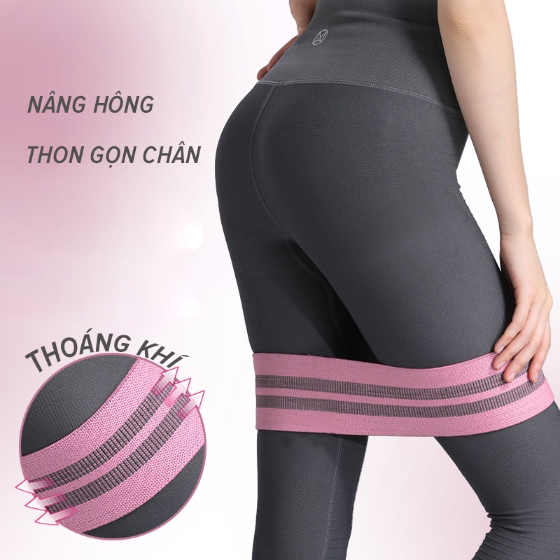 Dây kháng lực tập gym, dây miniband tập mông đùi SAKO SPORT Vải