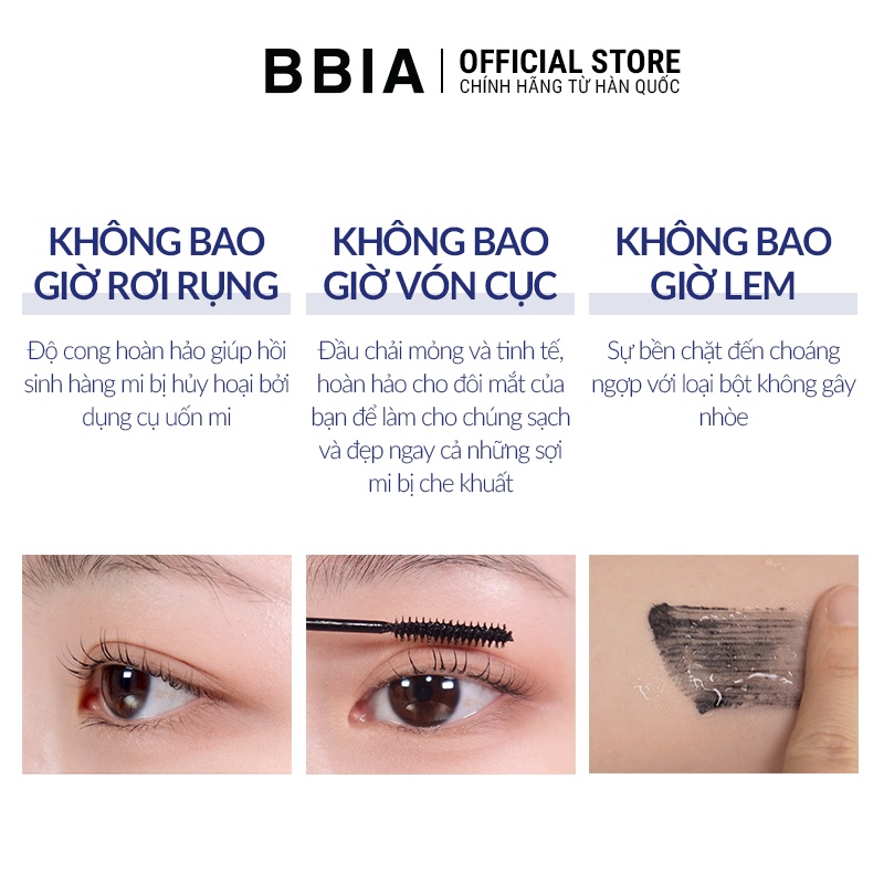 Mascara Làm Tơi Mi Bbia Never Die Mascara Slim(3g ) 01 Black Fit Bbia Official Store