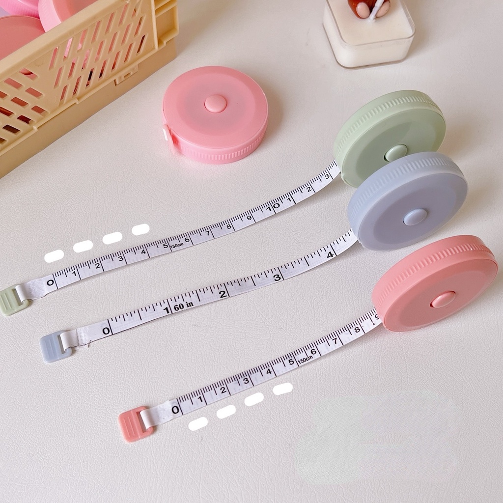 Thước Dây Mini 2m Mềm Mại In Họa Tiết Hoạt Hình Dễ Thương
