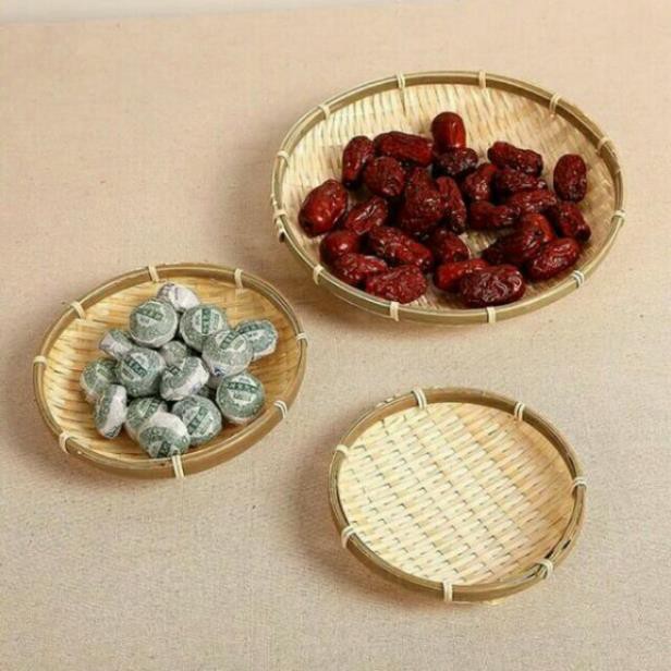 Mẹt tre trắng đựng hạt hướng dương bánh kẹo size nhỏ