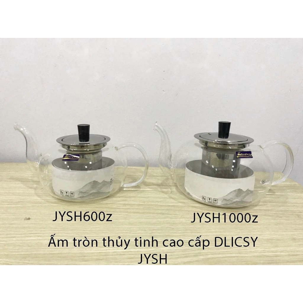 Ấm pha trà chịụ nhiệt tốt, bình thủy tinh rót nước 1 lít hoặc 600ml, bình pha trà thủy tinh cao cấp dùng được bếp điện