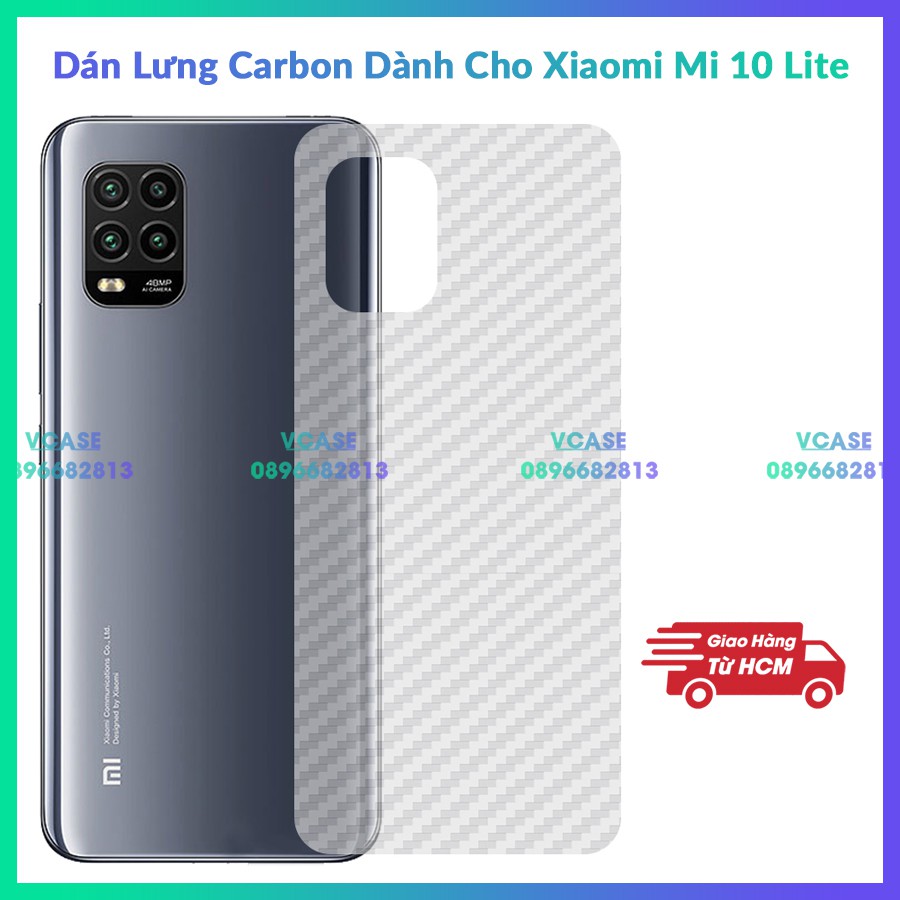 Miếng dán lưng cacbon Xiaomi Mi 10 Lite