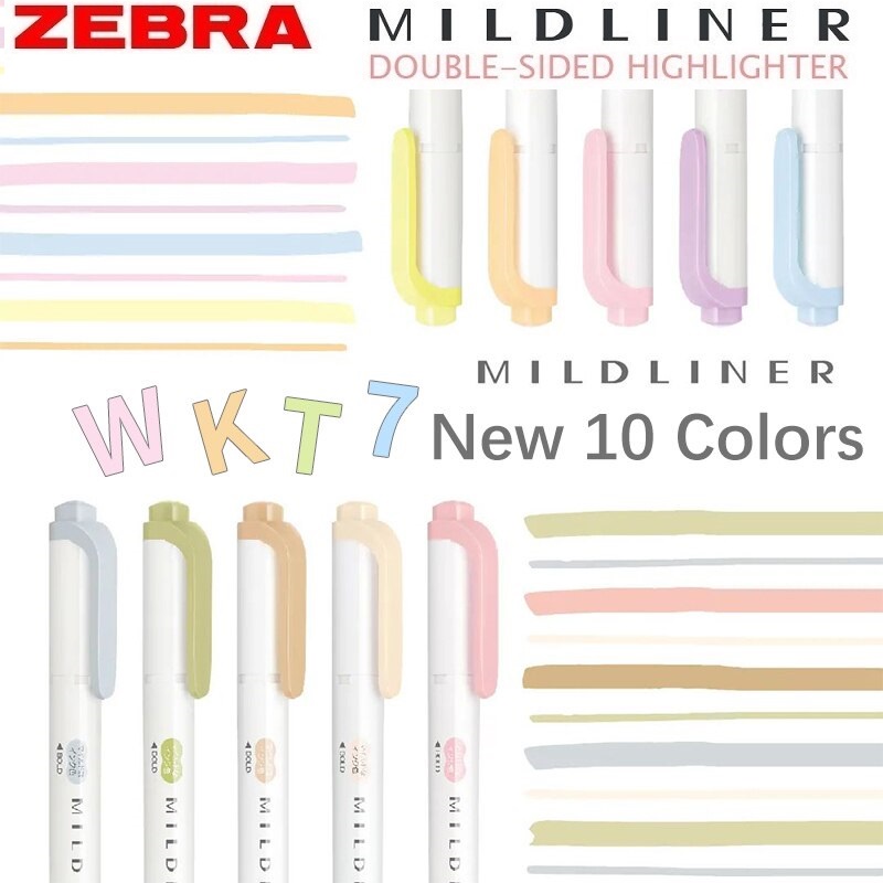 Bút đánh dấu 2 đầu zebra Mildliner Nhật Bản