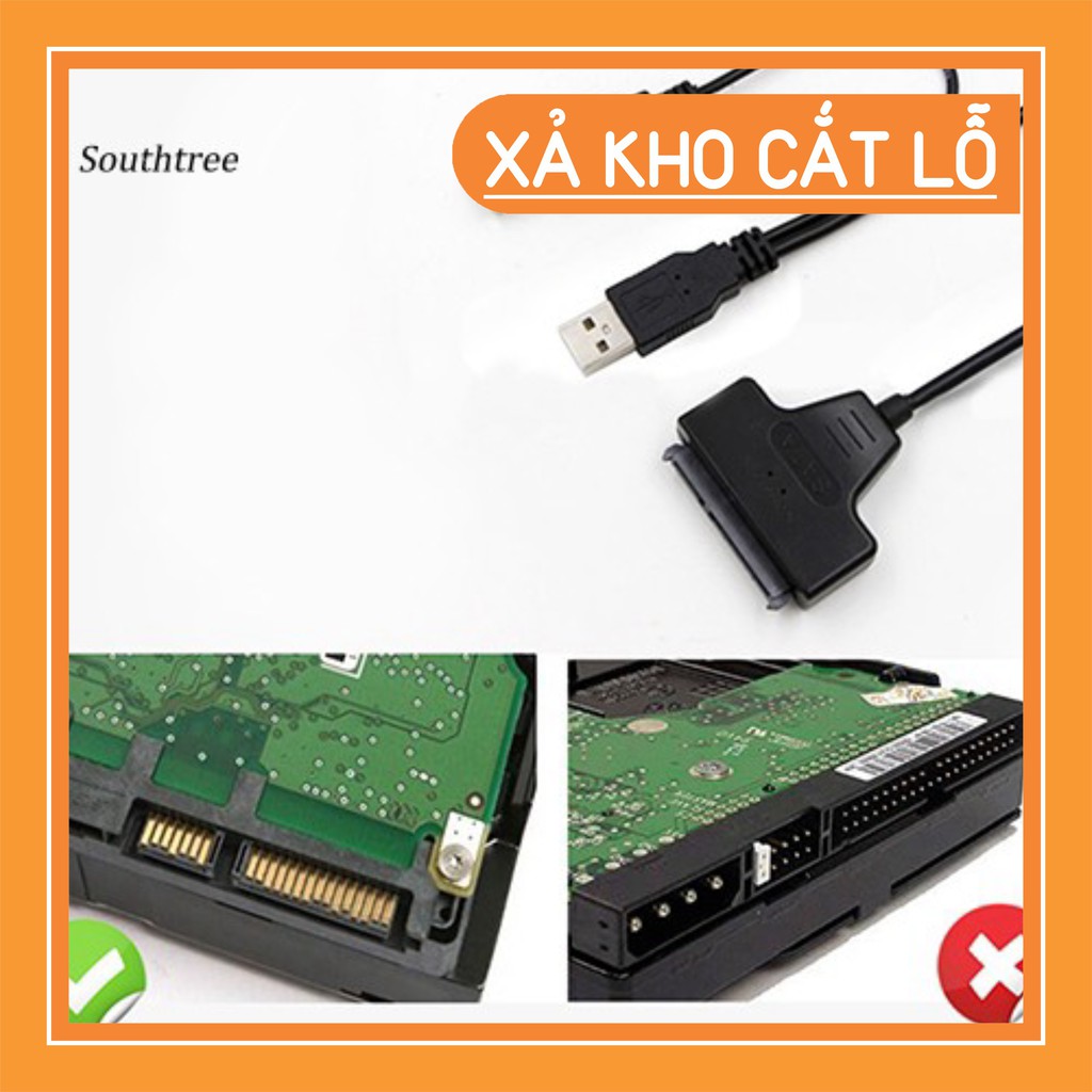 Cáp Chuyển Đổi Usb 2.0 Sang 2.5inch 22 7+15 Serial Ata Sata 2.0 Hdd/Ssd