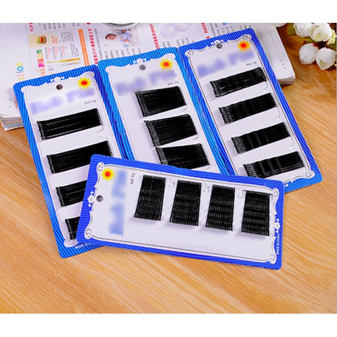 VỈ CẶP GHIM ĐEN CÀI TÓC CHO BÉ