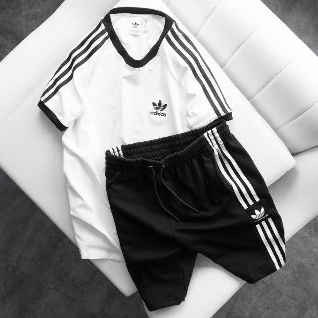 Bộ quần áo thể thao nam thun cao cấp, bộ adidas nam mùa hè năng động  ཾ