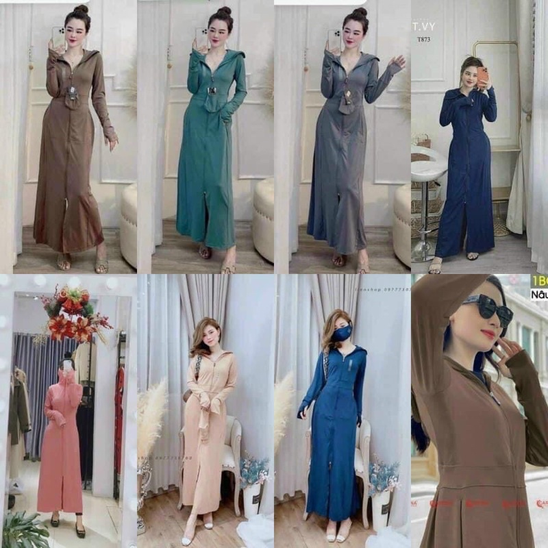 Váy chống nắng 2 lớp dáng dài mẫu mới 2022