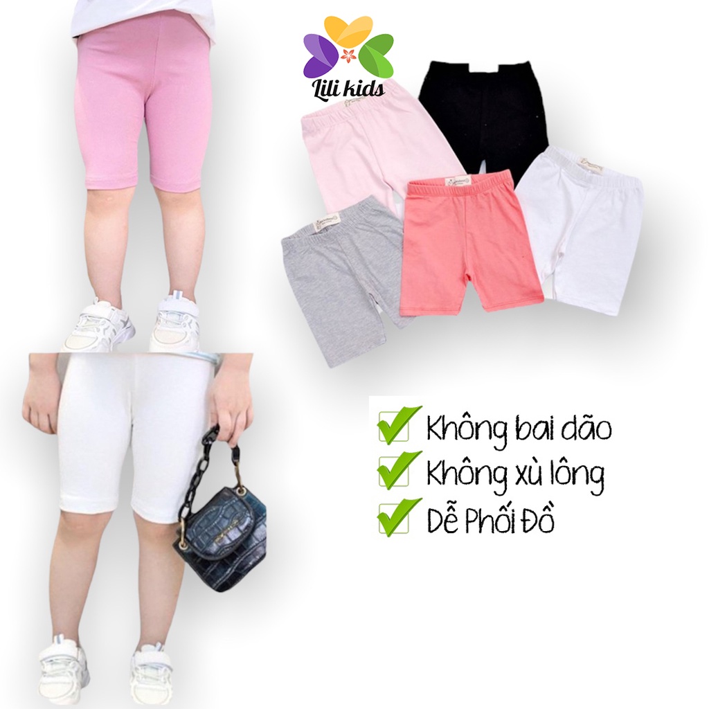 Quần Legging Đùi Mùa Hè Tiện Lợi LILI.KIDS Cho Bé Gái QC12