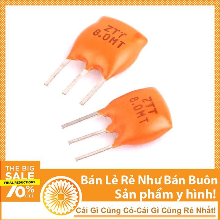 Thạch Anh 3 Chân 8Mhz Chân Cắm