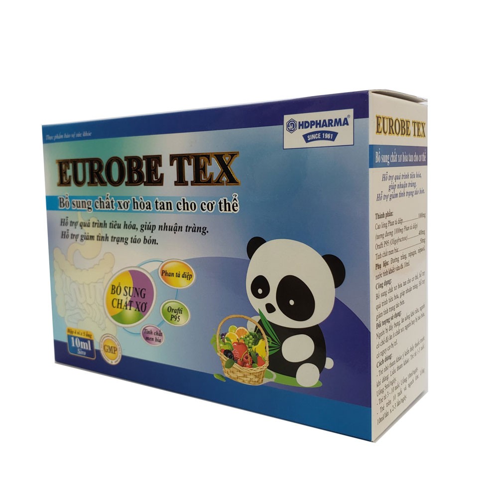 Siro EUROBE TEX Bổ sung chất xơ hòa tan, hỗ trợ tiêu hóa, giúp nhuận tràng, giảm tình trạng táo bón