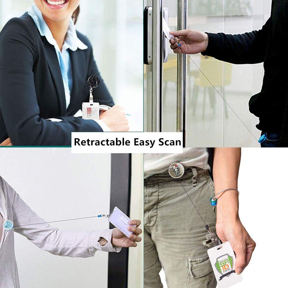 PEWANY 1 Thẻ Tên Hình Bảng Tên Employee Vân Đá Cẩm Thạch Có Thể Thu Gọn Trang Trí