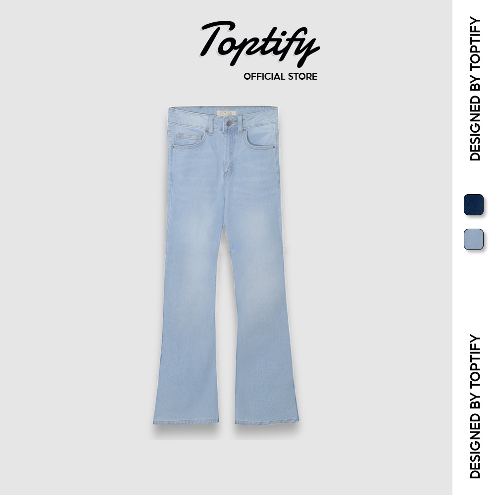 Quần jeans nữ ống loe TOPTIFY jeans ôm ống loe Free Ride Jean SJQ35