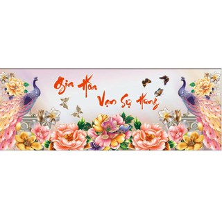 Tranh đính đá gia hòa vạn sự hưng df382, 150x60cm, chưa đính