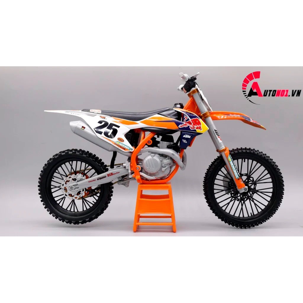 MÔ HÌNH XE ĐỊA HÌNH OFFROAD KTM 450 SX-F NUMBER 25 REDBULL 1:6 MAISTO 5409