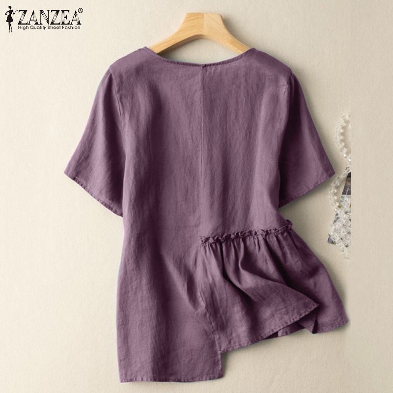 Áo Zanzea tay ngắn thiết kế độc đáo thời trang dành cho nữ