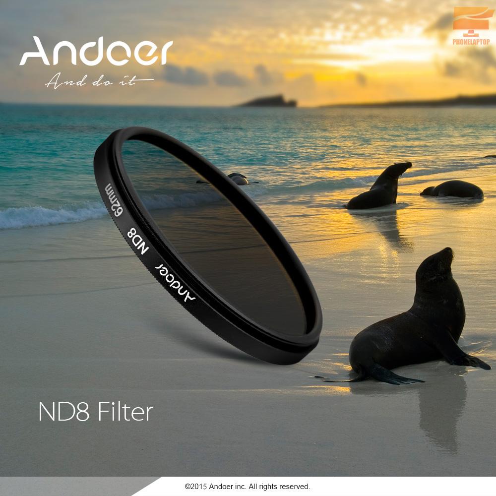 Bộ Lọc Ống Kính Máy Ảnh Andoer 52mm Uv + Cpl + Nd8 Nd8 Cho Nikon Canon Pentax Sony Dslr