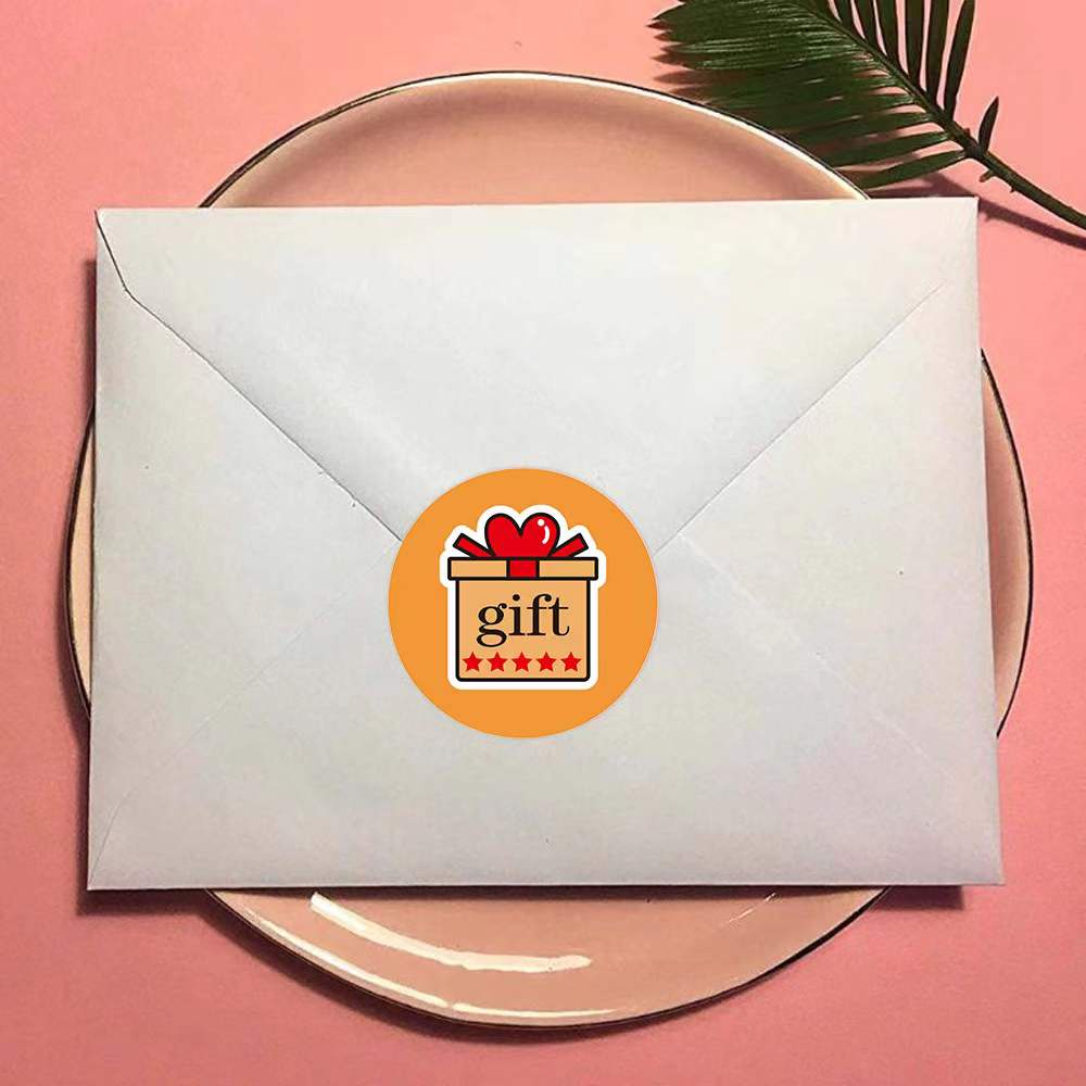 Giá Xưởng - Cuộn 500 tem dán quà tặng 2.5CM Sticker Thank you Hình tròn xinh xắn