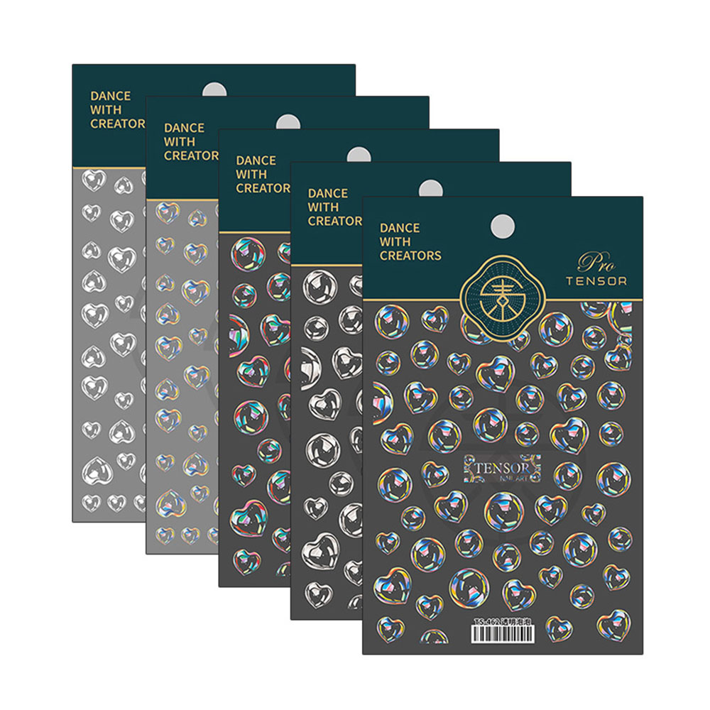 [Hàng mới về] Hình Dán Móng Tay Trang Trí Nghệ Thuật Trong Suốt Họa Tiết Dập Nổi 5D Thời Trang