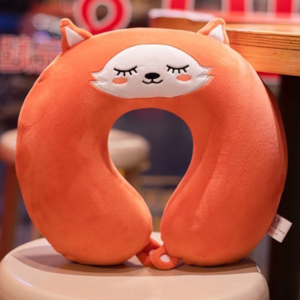 Gối Chữ U Văn Phòng Hình Thú Ngộ Nghĩnh , Gối Tựa Cổ Đi Máy Bay, Ô tô, Đi Du Lịch Ruột Bông Cao Cấp