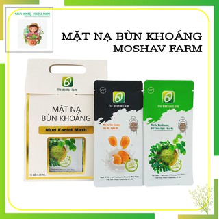 Hộp Mix 10 Gói Mặt Nạ Bùn Khoáng ❤️ Mặt Nạ Bùn Khoáng The Moshav Farm Detox Da, Làm Sáng Da, Giảm Mụn