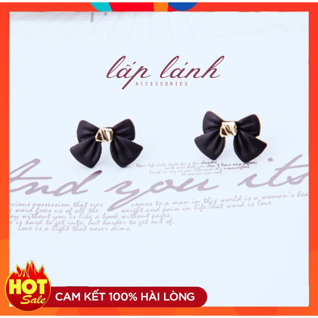 [Có sẵn] BÔNG TAI/ KHUYÊN NƠ ĐỎ MAY MẮN BẠC 925 PHONG CÁCH DỄ THƯƠNG HÀN QUỐC 214BT022