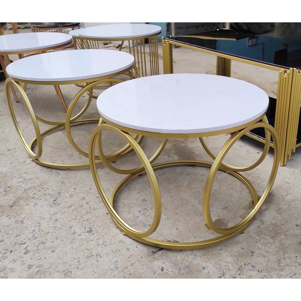 Bàn sofa lồng chim mặt đá 45x60cm