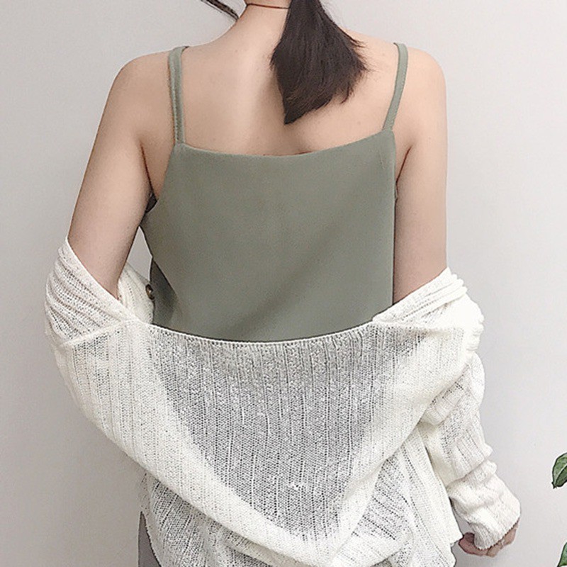 [Baywellfashion]Áo 2 dây nữ cổ chữ V màu trơn | BigBuy360 - bigbuy360.vn