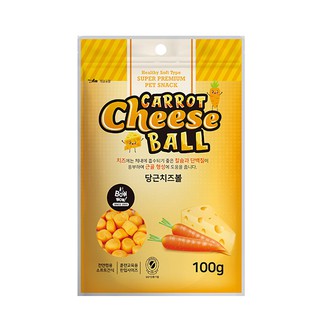 Phô mai viên cà rốt Bowwow Carrot Cheese Ball gói 100g cho chó , mèo