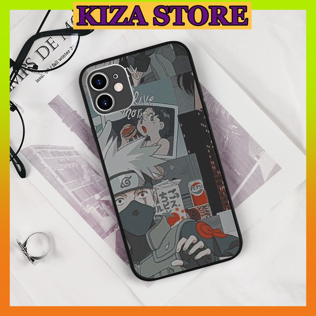 Ốp Iphone 13 chống trầy bst naruto Ốp lưng độc lạ viền vuông cho Iphone 6 7 8 Plus 11 12 13 mini Pro Max LIZANRT0034
