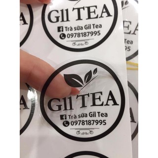 Tem dán nhãn ly trà sữa