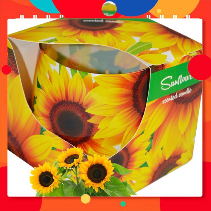 HOA HƯỚNG DƯƠNG,Ly nến thơm tinh dầu Admit Sunflower 100g,KHỬ MÙI NHANH CHÓNG,NHẬP KHẨU CHÂU ÂU