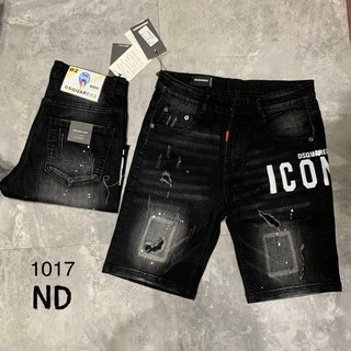 Quần bò ngố nam chữ bên DSQ2,quần short cất jean co giãn nhẹ có đủ size 40-73kg măc thoải mái_Quần lửng nam DSQ2 2546