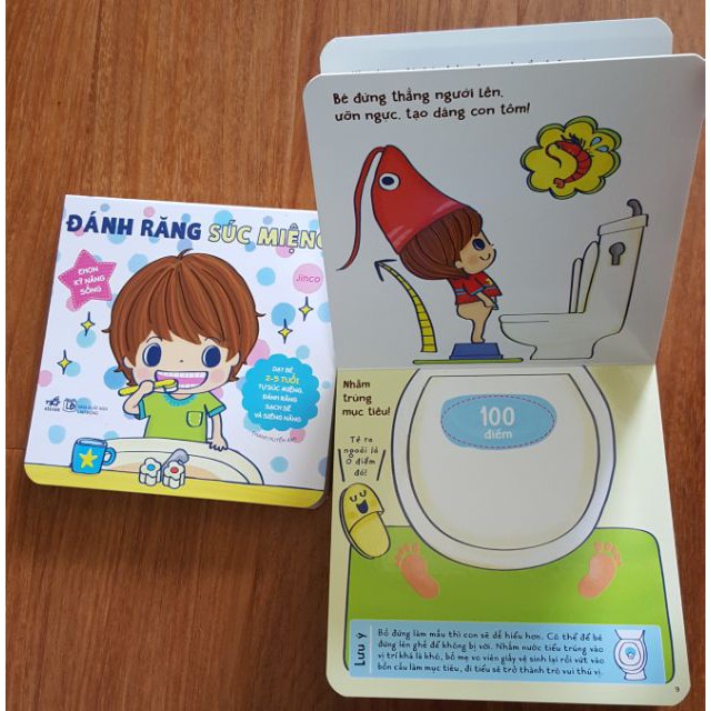 Sách - Ehon kỹ năng sống cho bé trai - Bé trai đi toilet -  Chào hỏi lịch sự -  Đánh răng súc miệng