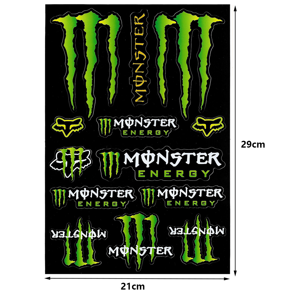 Decal Hình Quái Vật Dán Mũ Bảo Hiểm Xe Hơi