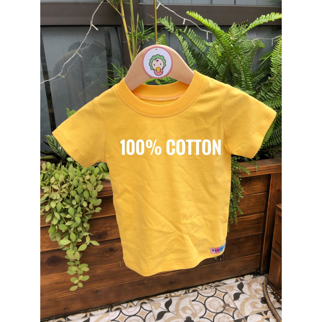 Áo phông, áo thun cho bé trai bé gái giá rẻ ,vải 100% cotton, trơn màu